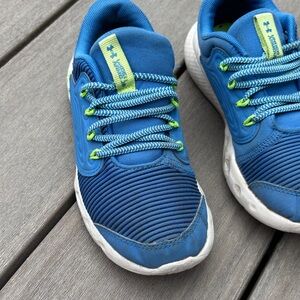 Under Armour Kids Blue and Green Sneakers